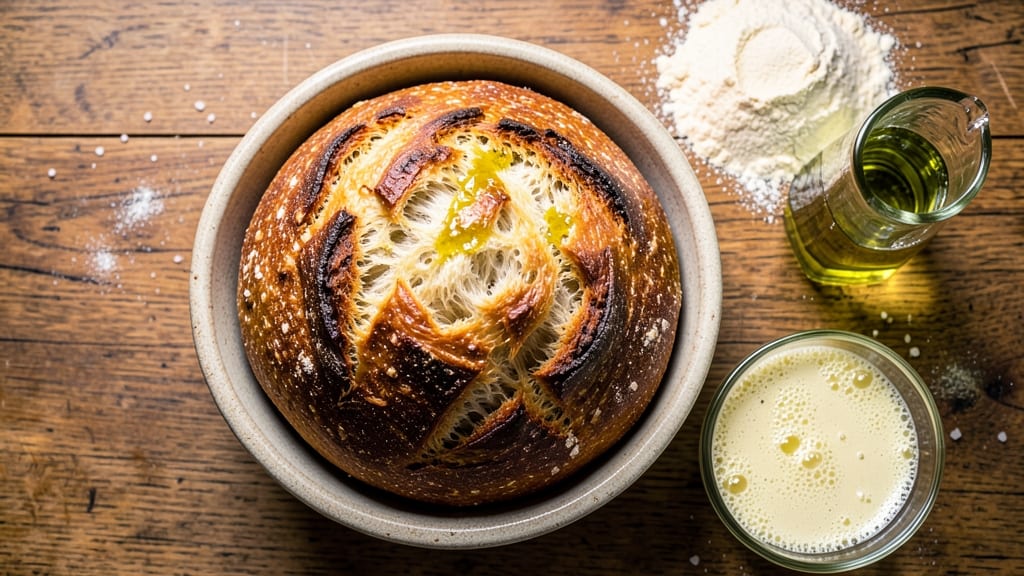 750g Bread Recipe: Dutch Oven Crust With Foil-Sealed Rise