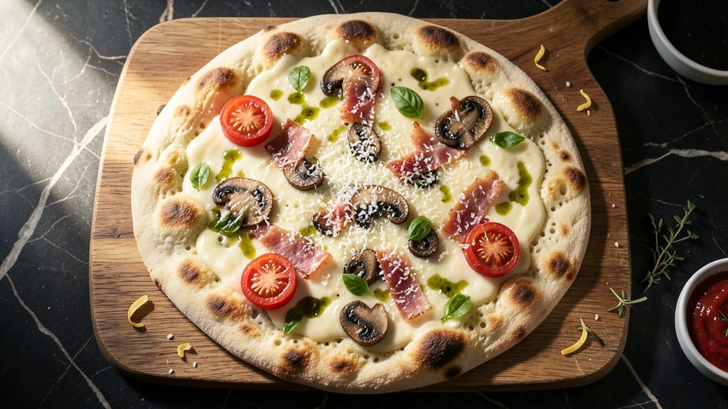 Alfredo Flatbread Pizza Recipe: Creamy Fettuccine Meets Crispy Crust