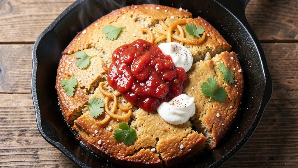 Ayesha Curry Cast Iron Cornbread Recipe: Spiced Cornmeal Crust With Juicy, Foil-Sealed Softness