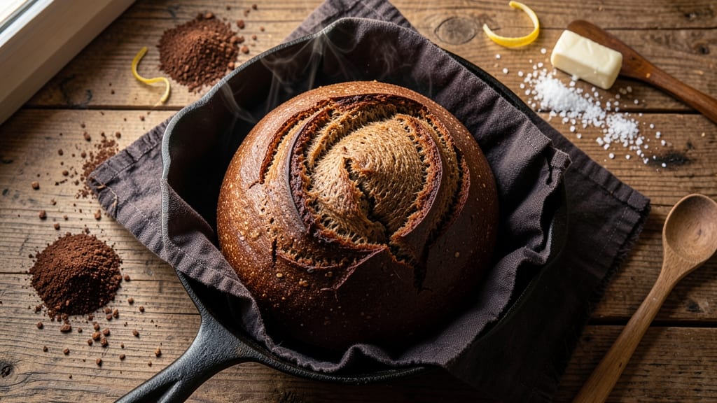 Artisan Pumpernickel Bread Recipe: Deep Molasses Crust and Hearty Rye Swirls