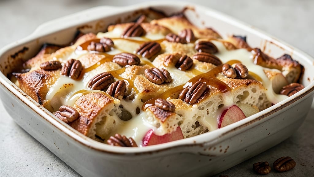 Apple Pecan Bread Pudding Recipe: Warm Cinnamon-Spiced Layers With Buttery Pecan Crunch