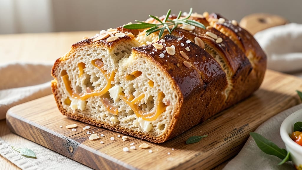 Almond Cheese Bread Recipe: Nutty Swirls and Melty Cheese Harmony