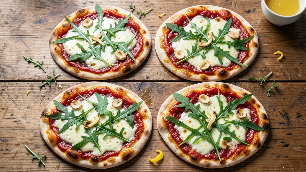 Arugula Flatbread Pizza Recipe: Peppery Greens and Cheesy Crisp in 20 Minutes