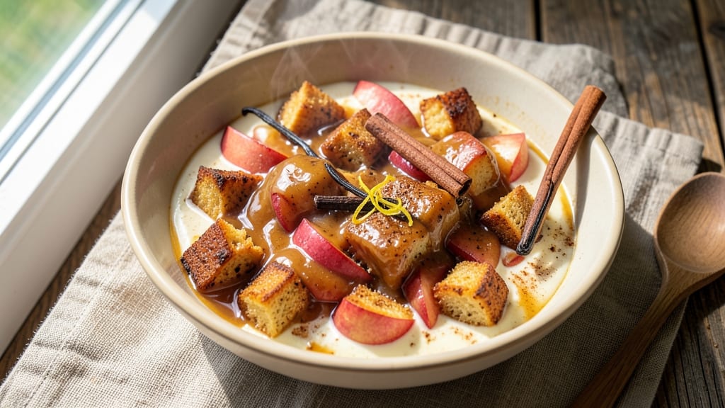 Apple Bread Pudding Recipe With Condensed Milk: Ultra-Creamy Caramel Swirls in One Bowl
