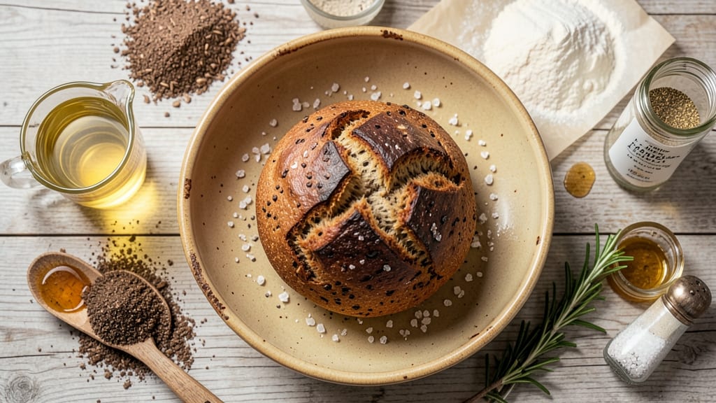 50-Minute Rye Bread Recipe: Crusty Crunch and Seedy Depth in One Loaf