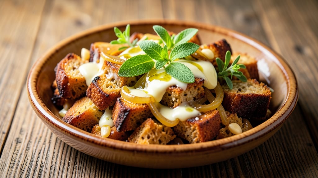 Artisan Bread Stuffing Recipe: Crusty Croutons and Herbed Pillowy Softness