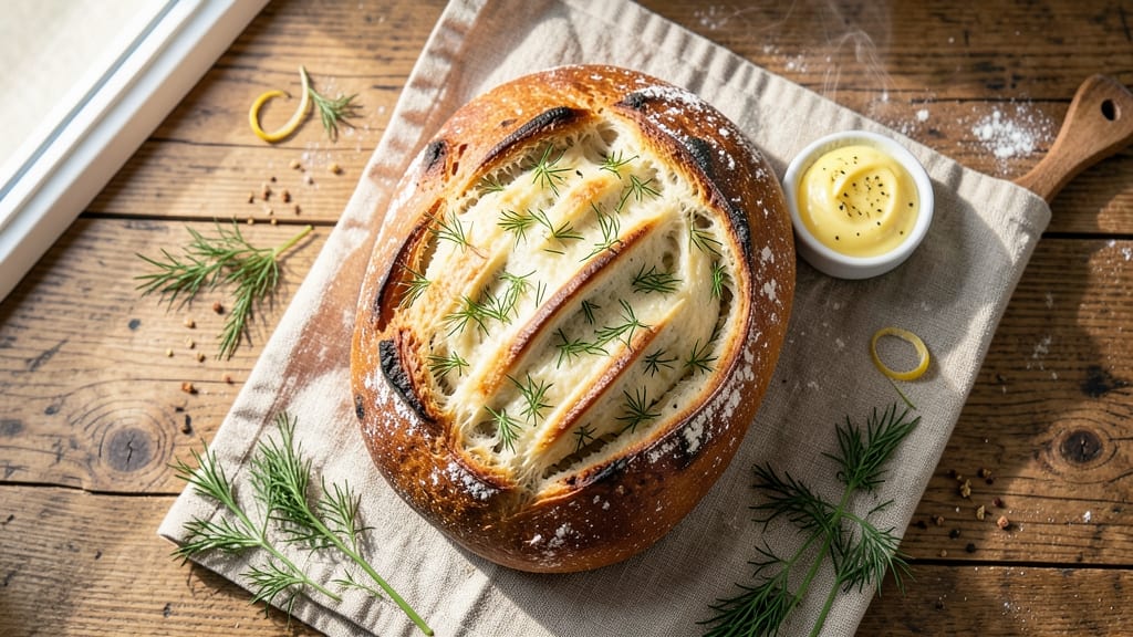 Artisan Dill Bread Recipe: Herby Crust With Pillowy Softness Inside