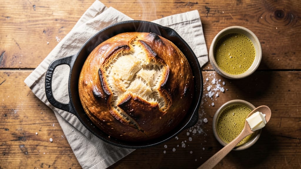 6-Qt Dutch Oven Bread Recipe: Crusty Gold Crunch and Pillowy Softness Inside