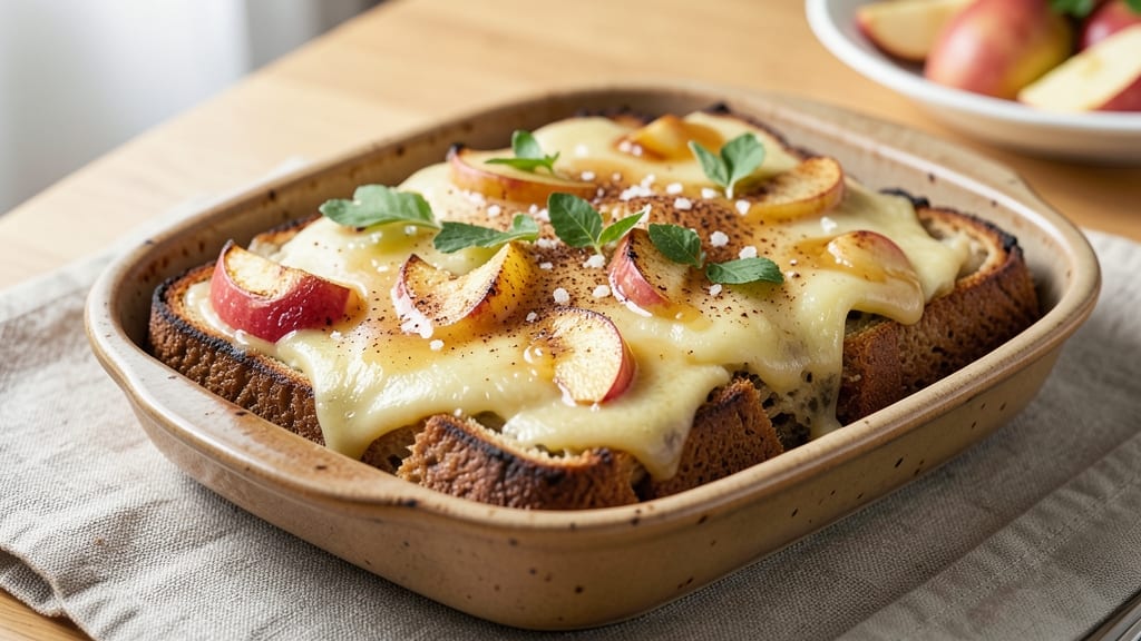 Apple and Rye Bread Pudding Recipe: Spiced Apple Swirls in a Crispy Crust