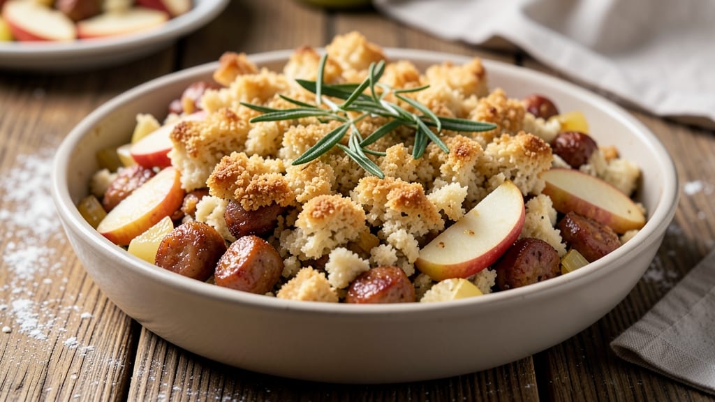 Apple and Sausage Cornbread Stuffing Recipe: Savory Apple-Sausage Crunch in Every Bite
