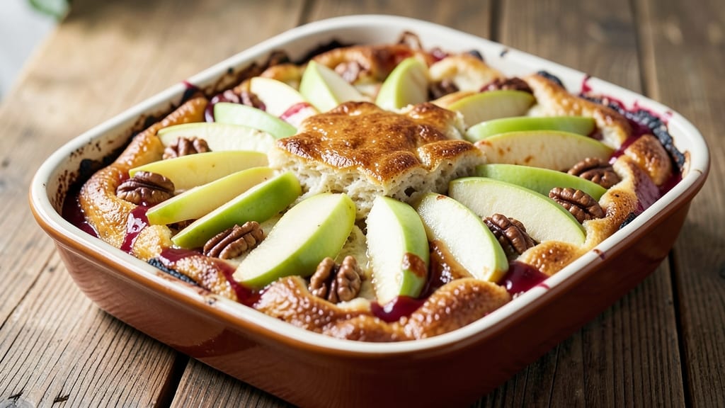 Apple Tuscan Bread Pudding Recipe: Spiced Apple and Walnut Swirls in Every Layer